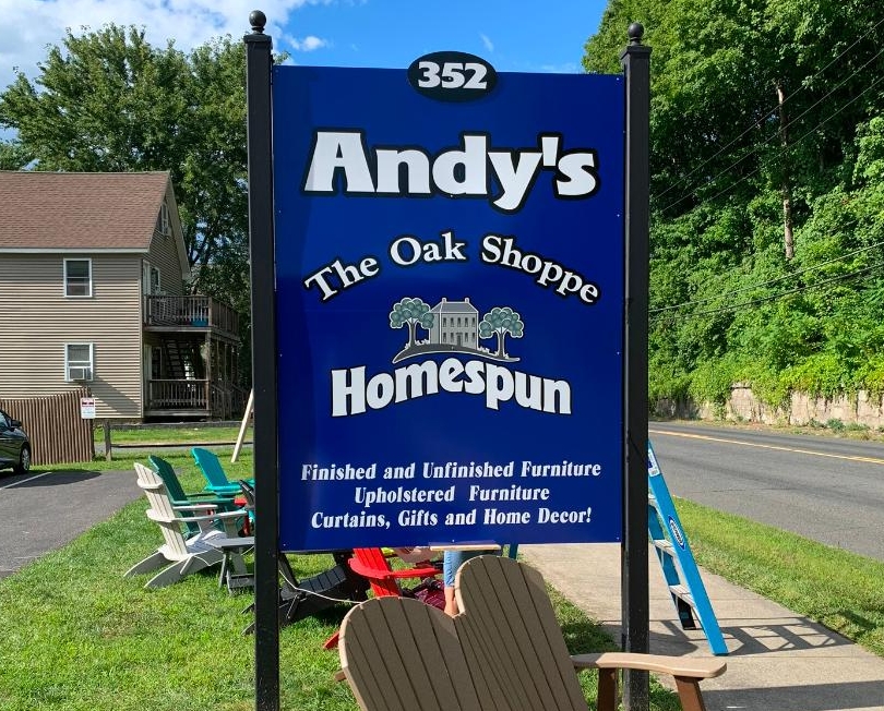 photo of andys oak shop sign